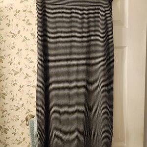 Faded Glory Black and White Striped Skirt